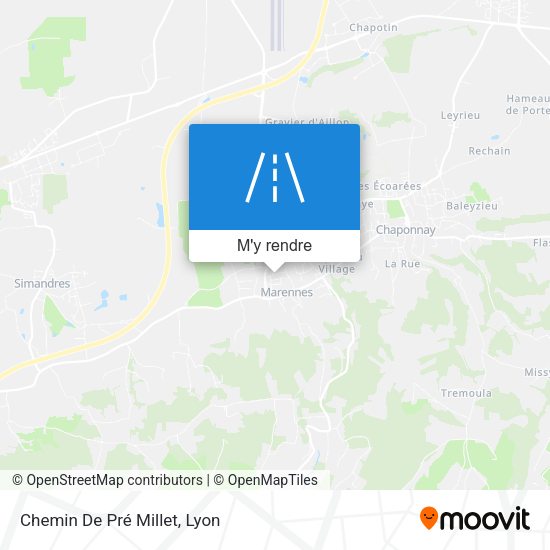 Chemin De Pré Millet plan
