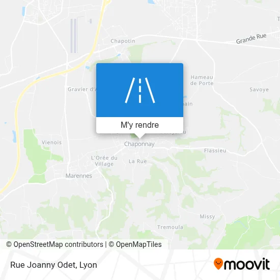 Rue Joanny Odet plan