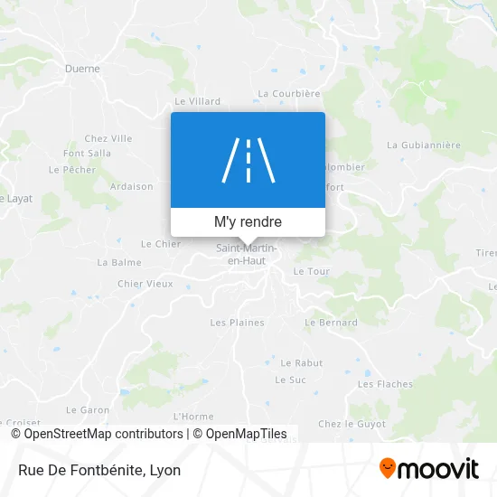 Rue De Fontbénite plan