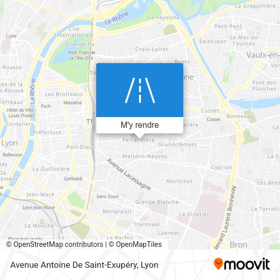 Avenue Antoine De Saint-Exupéry plan