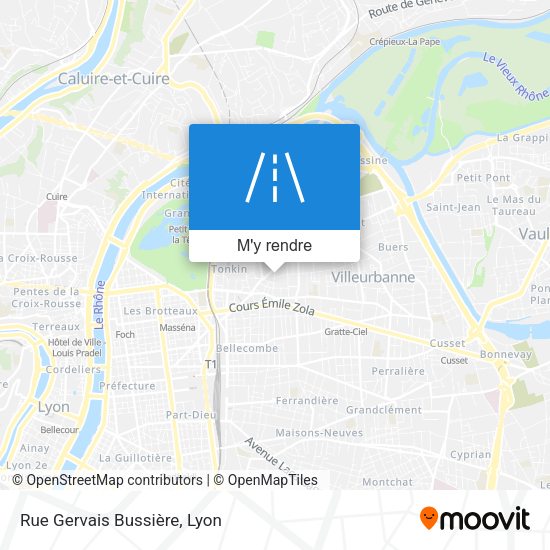Rue Gervais Bussière plan