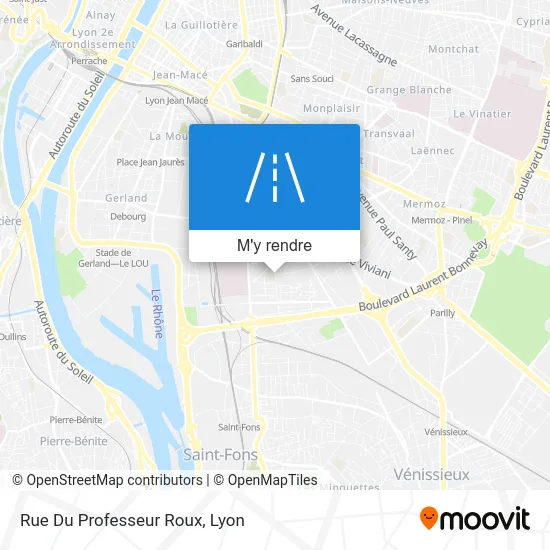 Rue Du Professeur Roux plan