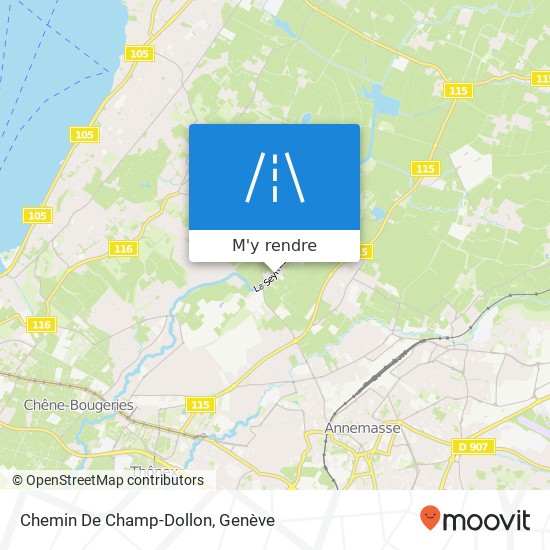 Chemin De Champ-Dollon plan