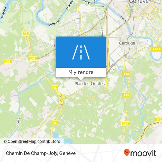 Chemin De Champ-Joly plan