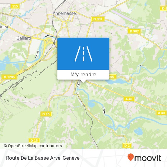 Route De La Basse Arve plan