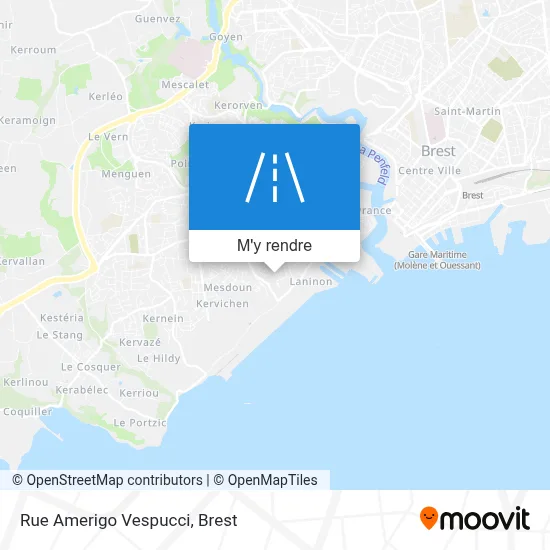 Rue Amerigo Vespucci plan