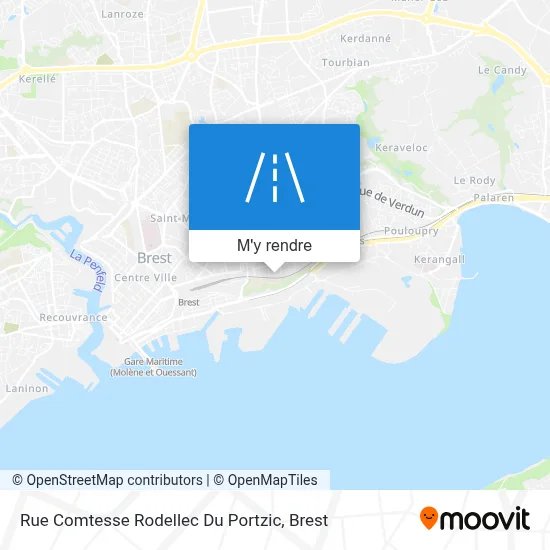 Rue Comtesse Rodellec Du Portzic plan