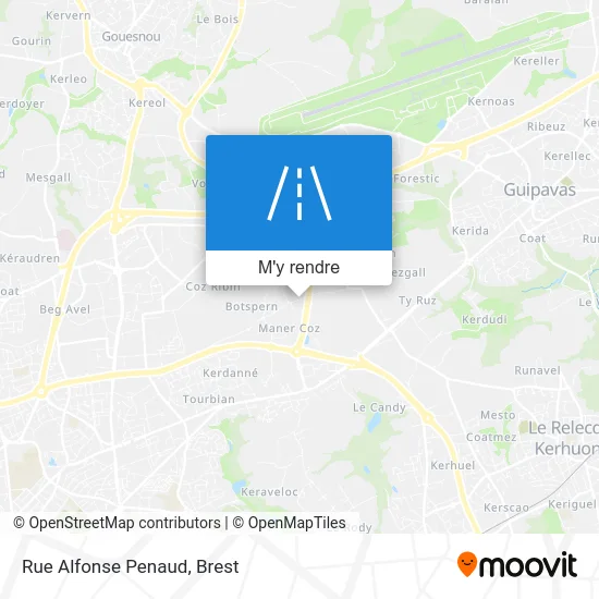 Rue Alfonse Penaud plan