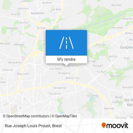 Rue Joseph Louis Proust plan