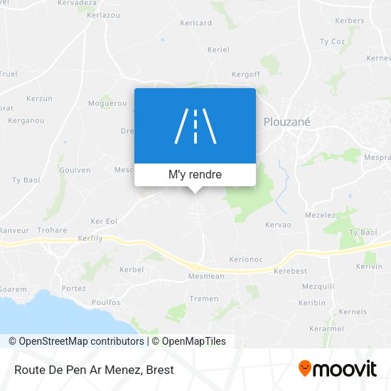 Route De Pen Ar Menez plan