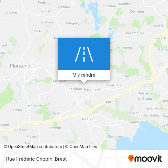 Rue Frédéric Chopin plan