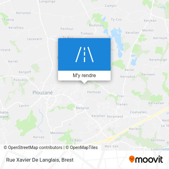 Rue Xavier De Langlais plan