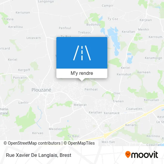 Rue Xavier De Langlais plan