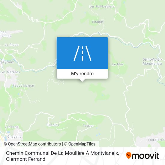 Chemin Communal De La Moulière À Montvianeix plan