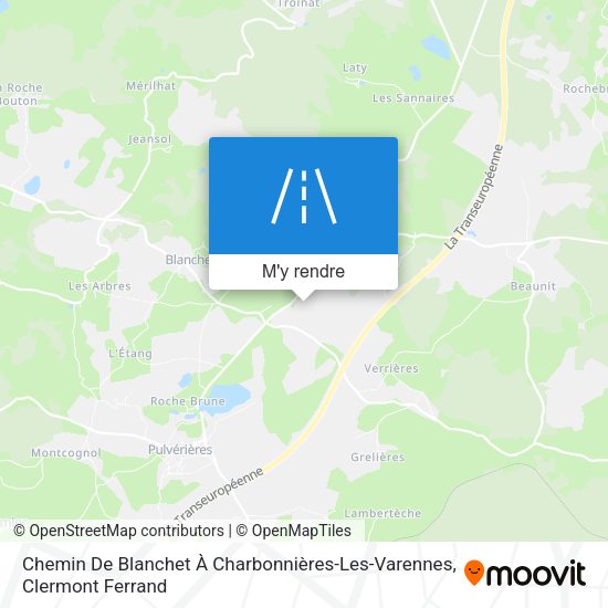 Chemin De Blanchet À Charbonnières-Les-Varennes plan
