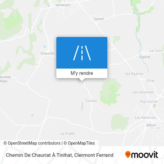 Chemin De Chauriat À Tinlhat plan