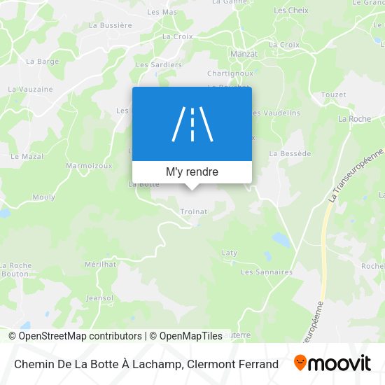 Chemin De La Botte À Lachamp plan