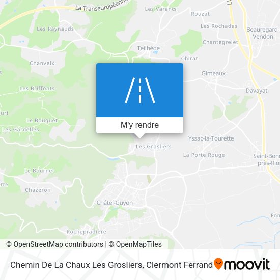 Chemin De La Chaux Les Grosliers plan