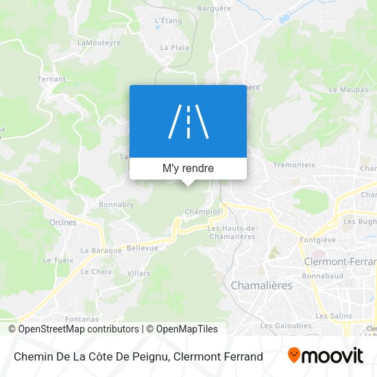 Chemin De La Côte De Peignu plan