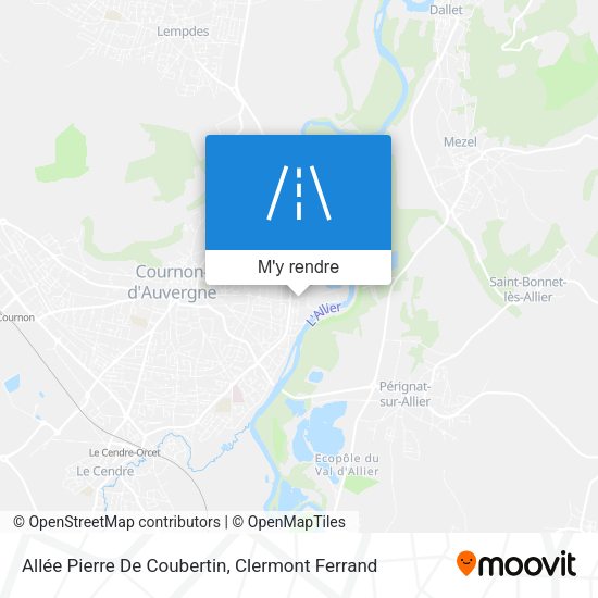 Allée Pierre De Coubertin plan