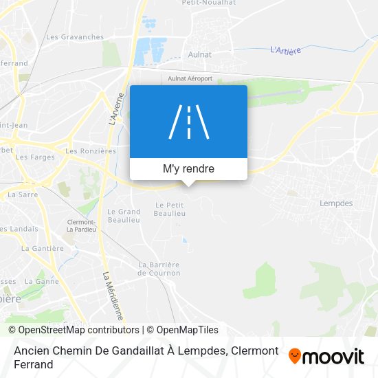 Ancien Chemin De Gandaillat À Lempdes plan