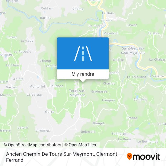 Ancien Chemin De Tours-Sur-Meymont plan