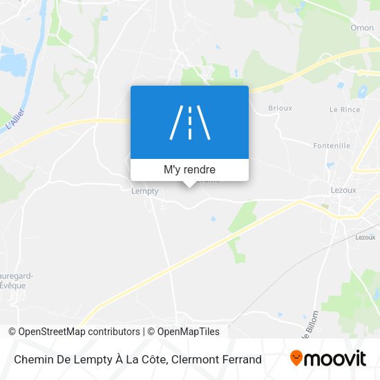 Chemin De Lempty À La Côte plan
