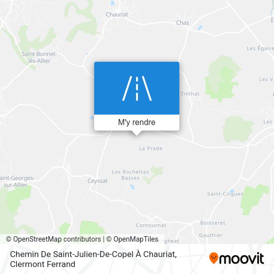 Chemin De Saint-Julien-De-Copel À Chauriat plan