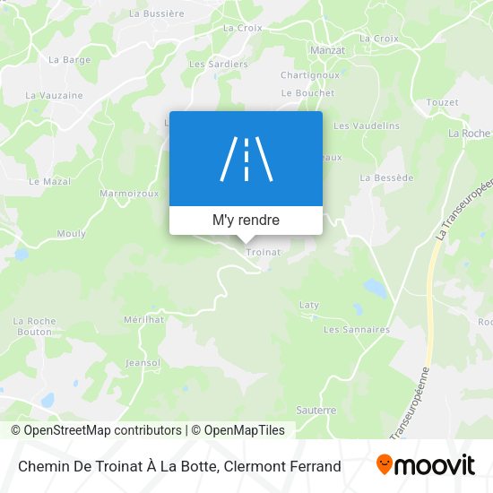 Chemin De Troinat À La Botte plan