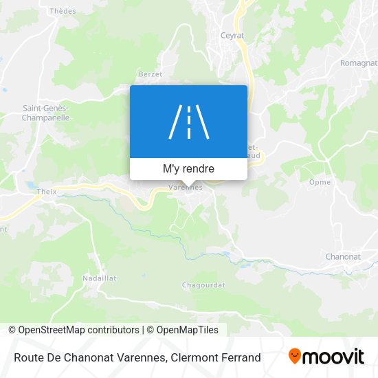 Route De Chanonat Varennes plan