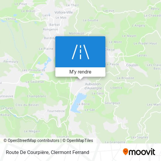 Route De Courpière plan
