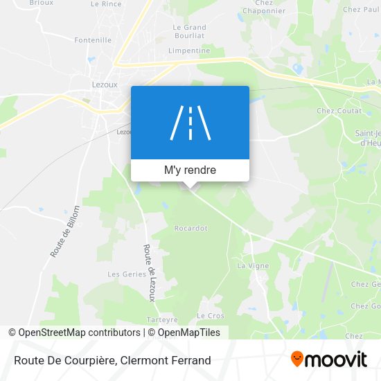 Route De Courpière plan