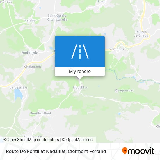 Route De Fontillat Nadaillat plan