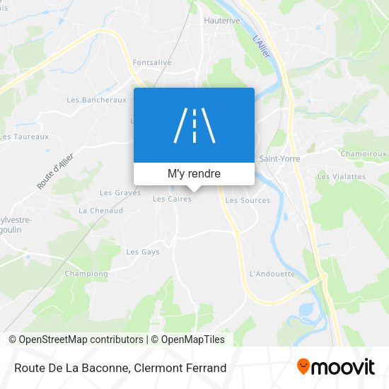 Route De La Baconne plan