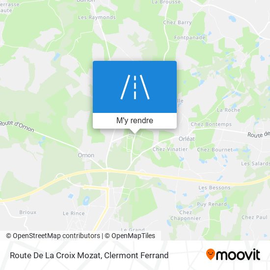 Route De La Croix Mozat plan