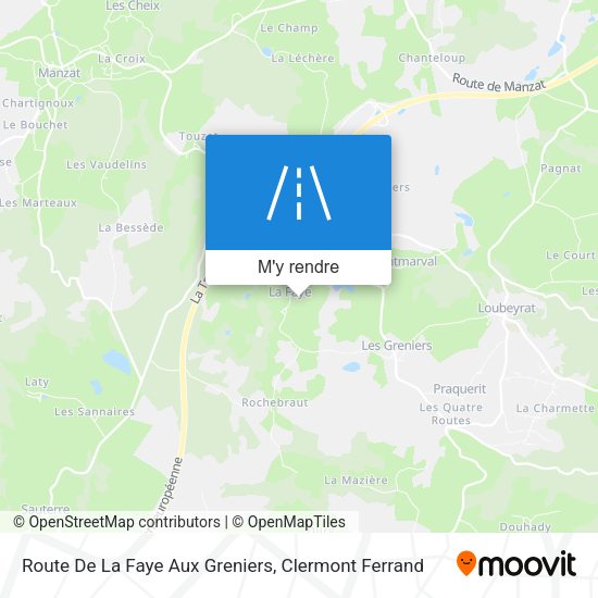 Route De La Faye Aux Greniers plan