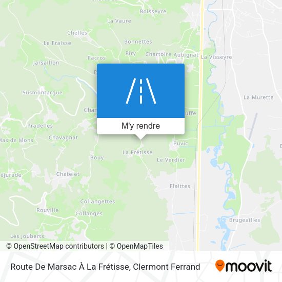 Route De Marsac À La Frétisse plan