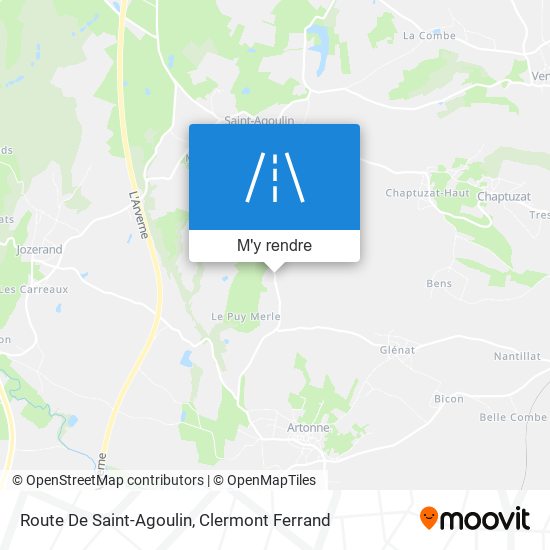 Route De Saint-Agoulin plan