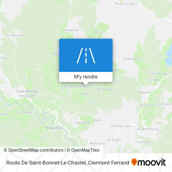 Route De Saint-Bonnet-Le-Chastel plan