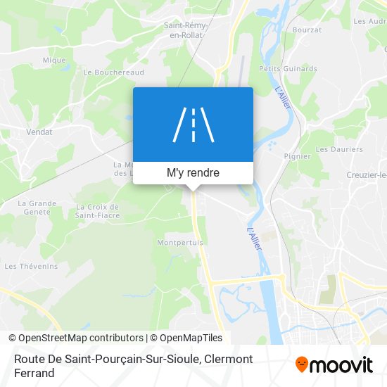 Route De Saint-Pourçain-Sur-Sioule plan