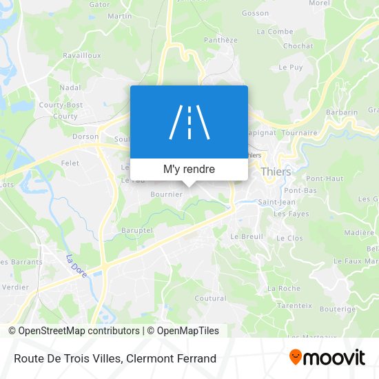 Route De Trois Villes plan