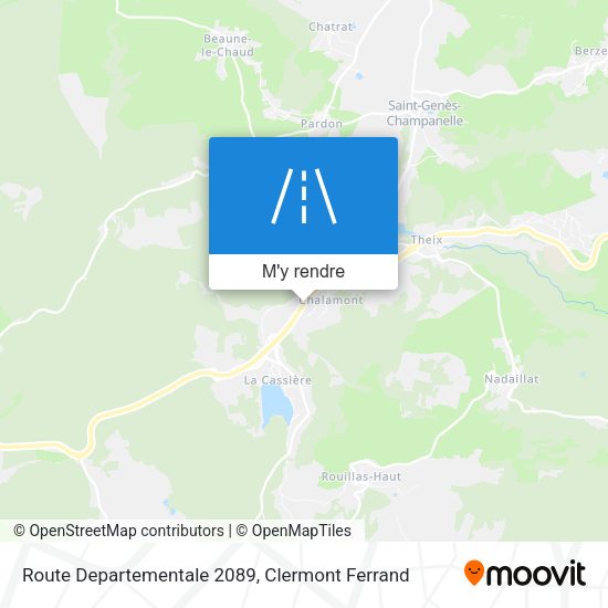 Route Departementale 2089 plan