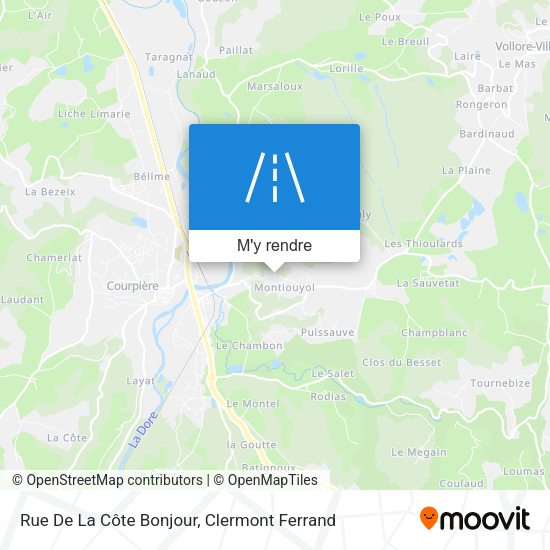 Rue De La Côte Bonjour plan