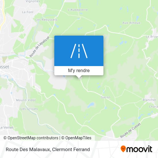 Route Des Malavaux plan