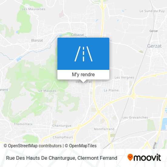 Rue Des Hauts De Chanturgue plan