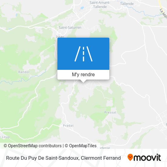 Route Du Puy De Saint-Sandoux plan