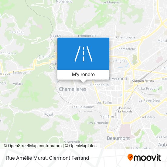 Rue Amélie Murat plan