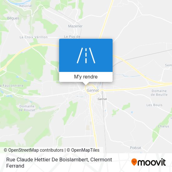 Rue Claude Hettier De Boislambert plan