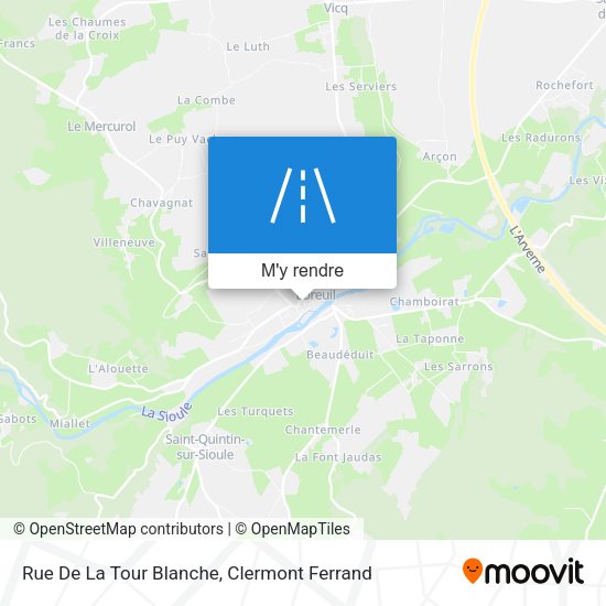 Rue De La Tour Blanche plan