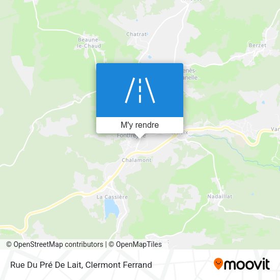 Rue Du Pré De Lait plan